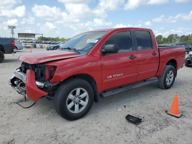 1N6BA0EC9BN321675 - 2011 NISSAN TITAN S RED photo 1