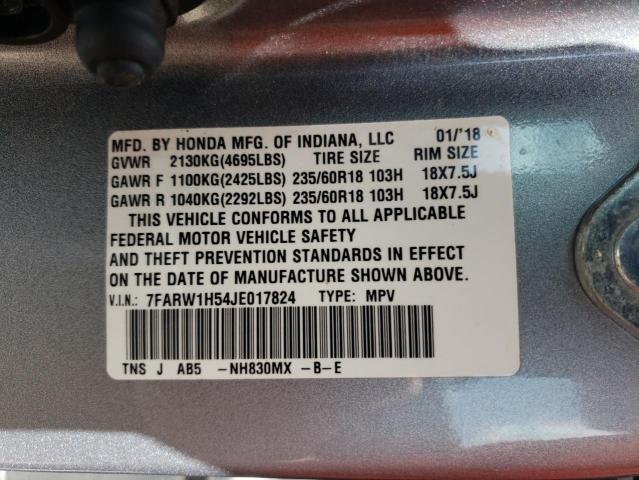 7FARW1H54JE017824 - 2018 HONDA CR-V EX SILVER photo 13