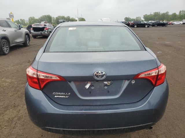 2T1BURHE6KC184564 - 2019 TOYOTA COROLLA L BLUE photo 6