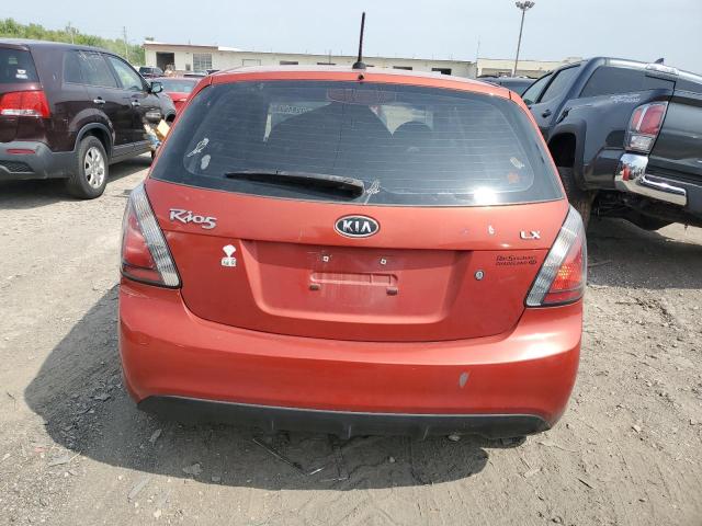 KNADH5A32A6700291 - 2010 KIA RIO LX RED photo 6