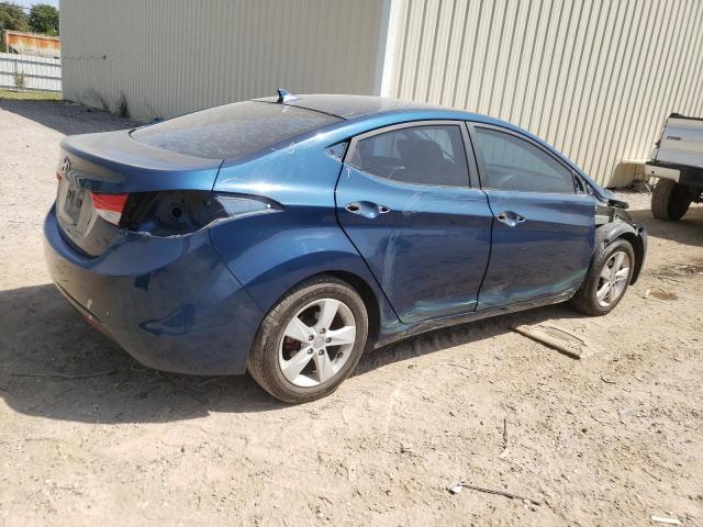 KMHDH4AE4DU010942 - 2013 HYUNDAI ELANTRA GLS BLUE photo 3