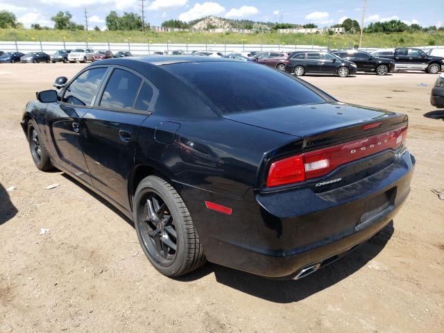 2C3CDXAT8CH230912 - 2012 DODGE CHARGER POLICE BLACK photo 2