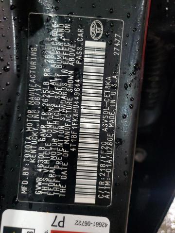 4T1BF1FKXHU449644 - 2017 TOYOTA CAMRY SE LE 黑色 照片 12