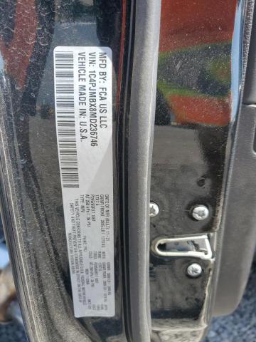 1C4PJMBX8MD236746 - 2021 JEEP CHEROKEE TRAILHAWK BLACK photo 13