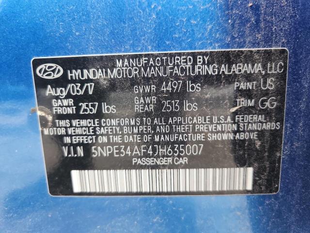 5NPE34AF4JH635007 - 2018 HYUNDAI SONATA SPORT Mavi foto 13