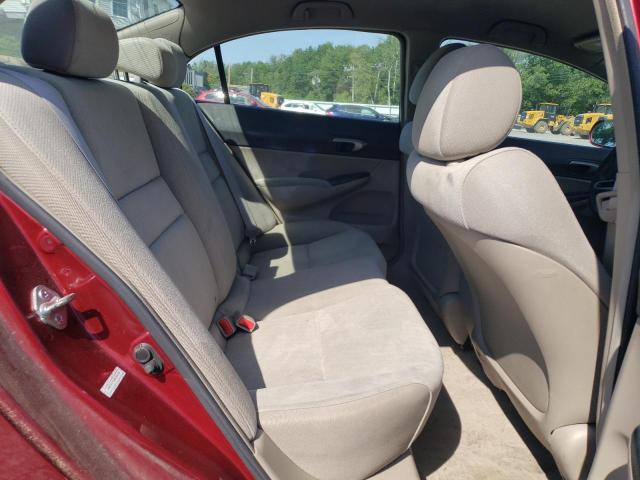 2HGFA1F54AH583154 - 2010 HONDA CIVIC LX მუქწითელი ფოტო 10