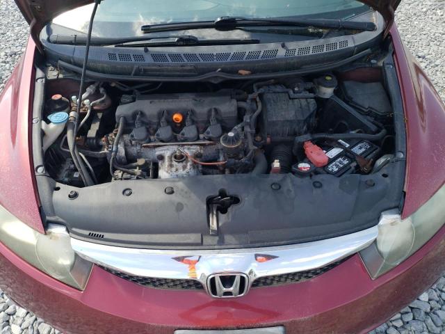 2HGFA1F54AH583154 - 2010 HONDA CIVIC LX მუქწითელი ფოტო 11