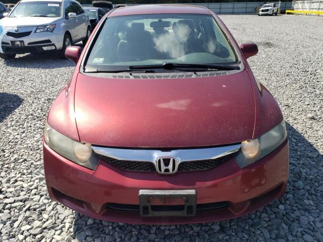 2HGFA1F54AH583154 - 2010 HONDA CIVIC LX მუქწითელი ფოტო 5