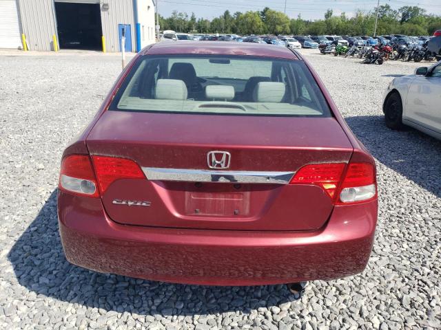 2HGFA1F54AH583154 - 2010 HONDA CIVIC LX მუქწითელი ფოტო 6
