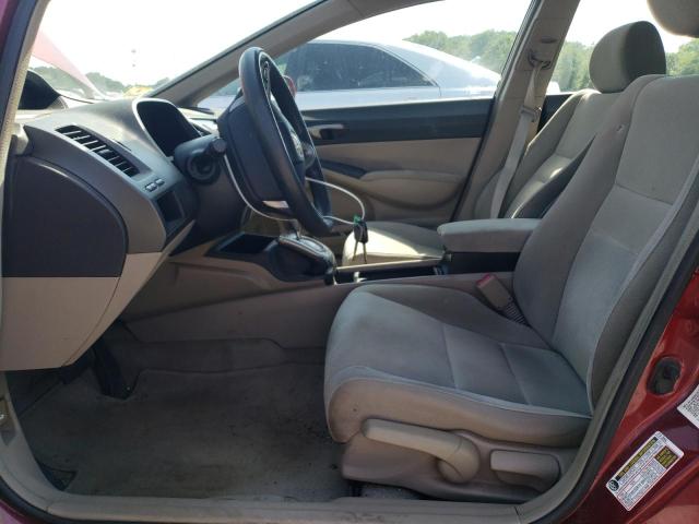 2HGFA1F54AH583154 - 2010 HONDA CIVIC LX მუქწითელი ფოტო 7