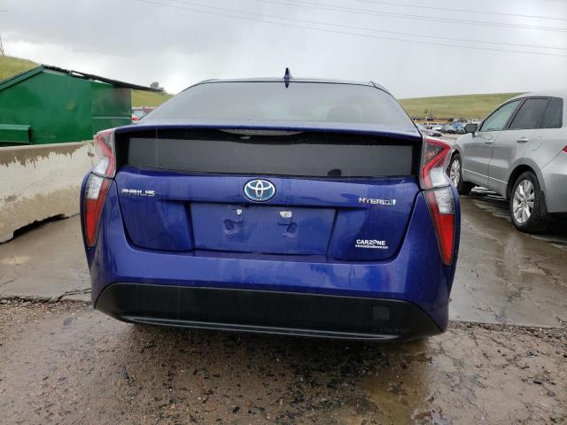 JTDKARFU0H3046569 - 2017 TOYOTA PRIUS BLUE photo 6