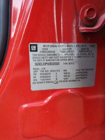 3GSCL33P99S529326 - 2009 SATURN VUE XE RED photo 13