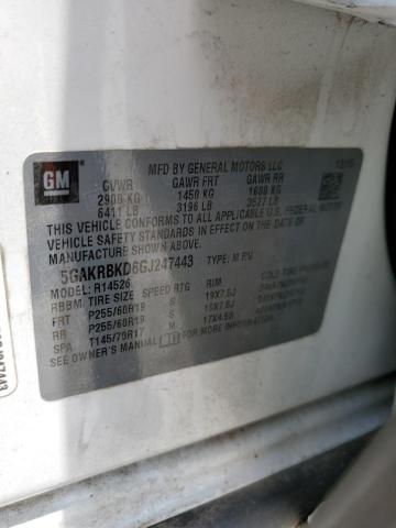 5GAKRBKD6GJ247443 - 2016 BUICK ENCLAVE 白色 照片 13