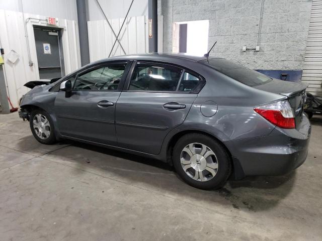 JHMFB4F39CS004651 - 2012 HONDA CIVIC HYBRID L GRAY photo 2