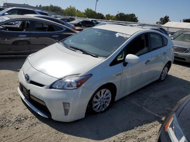 JTDKN3DP7C3027282 - 2012 TOYOTA PRIUS PLUG WHITE photo 1