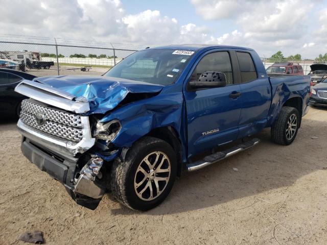 5TFRM5F14JX126122 - 2018 TOYOTA TUNDRA DOUBLE CAB SR/SR5 BLUE photo 1