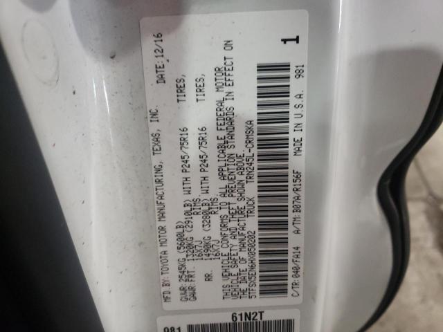 5TFSX5EN6HX050202 - 2017 TOYOTA TACOMA ACCESS CAB თეთრი ფოტო 10