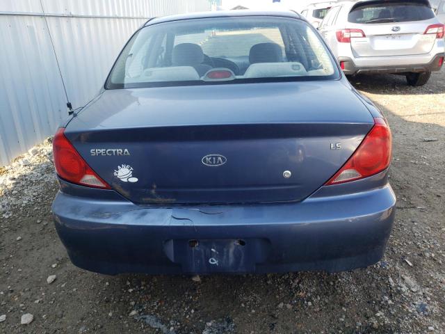 KNAFB121135245202 - 2003 KIA SPECTRA BASE BLUE photo 6