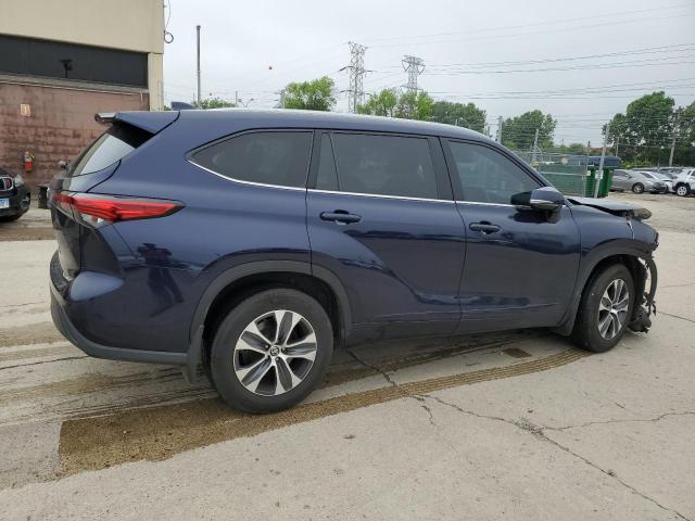 5TDHZRBH4NS574864 - 2022 TOYOTA HIGHLANDER XLE Azul foto 3