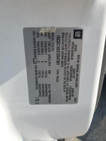 1GCEC19X37Z647081 - 2007 CHEVROLET SILVERADO C1500 CLASSIC Ağ foto 12