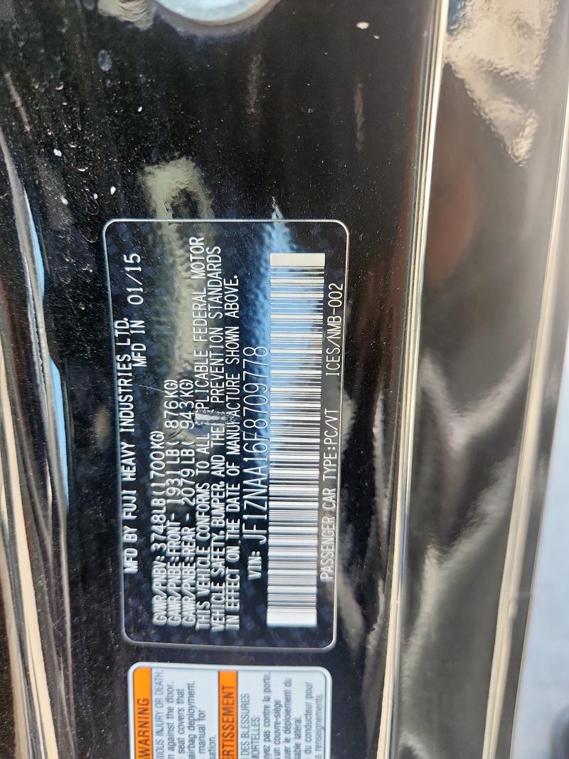 JF1ZNAA16F8709778 - 2015 TOYOTA SCION FR-S BLACK photo 12