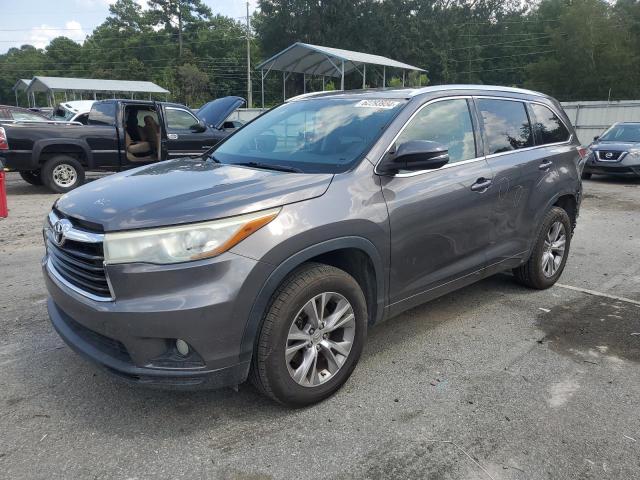 5TDKKRFH0FS060953 - 2015 TOYOTA HIGHLANDER XLE GRAY photo 1
