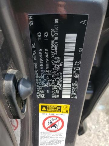 5TDKKRFH0FS060953 - 2015 TOYOTA HIGHLANDER XLE GRAY photo 13