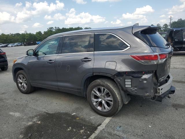 5TDKKRFH0FS060953 - 2015 TOYOTA HIGHLANDER XLE GRAY photo 2