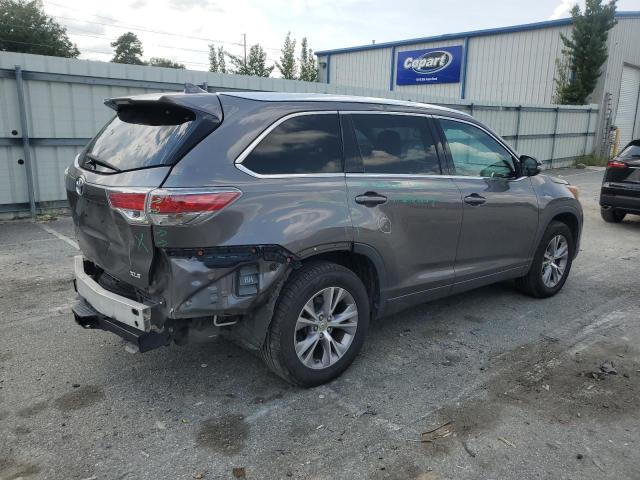 5TDKKRFH0FS060953 - 2015 TOYOTA HIGHLANDER XLE GRAY photo 3