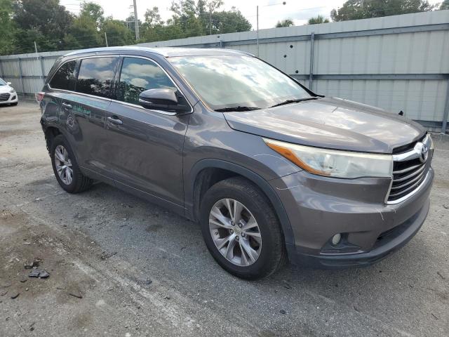 5TDKKRFH0FS060953 - 2015 TOYOTA HIGHLANDER XLE GRAY photo 4