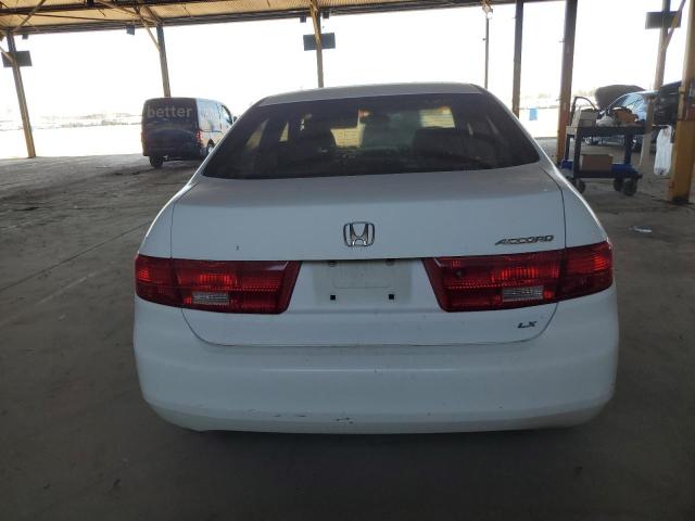 1HGCM56405A185789 - 2005 HONDA ACCORD LX WHITE photo 6