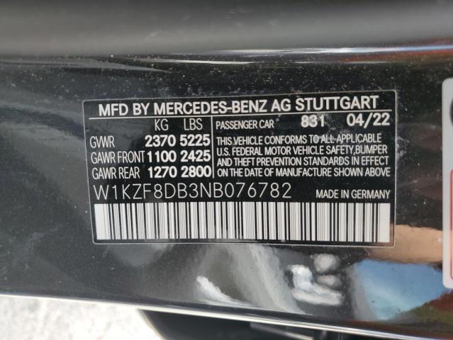 W1KZF8DB3NB076782 - 2022 MERCEDES-BENZ E 350 GRAY photo 12