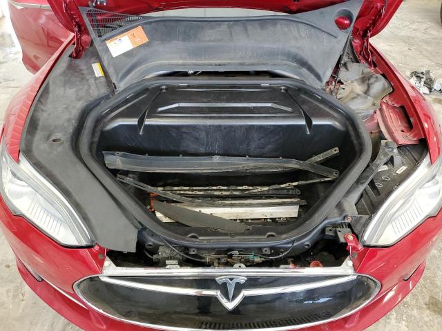 5YJSA1H20EFP66725 - 2014 TESLA MODEL S RED photo 11