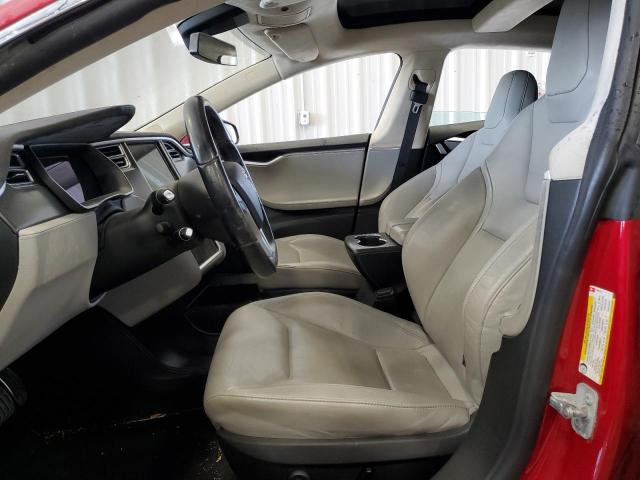 5YJSA1H20EFP66725 - 2014 TESLA MODEL S RED photo 7
