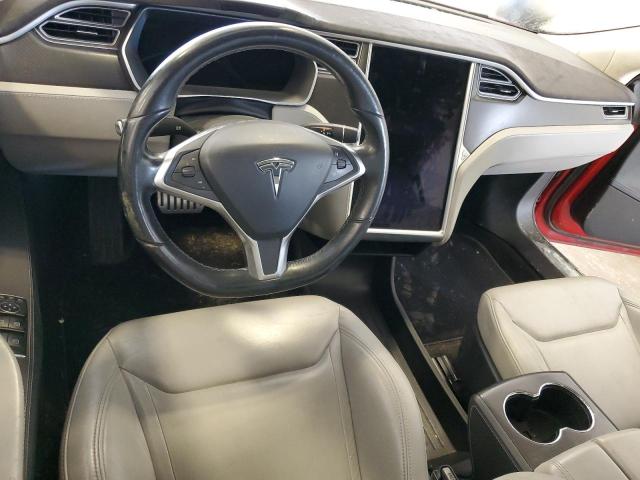 5YJSA1H20EFP66725 - 2014 TESLA MODEL S RED photo 8