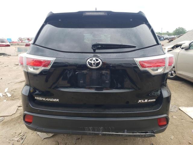 5TDJKRFHXFS084382 - 2015 TOYOTA HIGHLANDER XLE შავი ფოტო 6