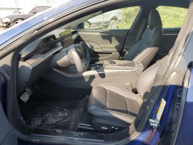 5YJSA1E52NF463590 - 2022 TESLA MODEL S Կապույտ լուսանկար 7