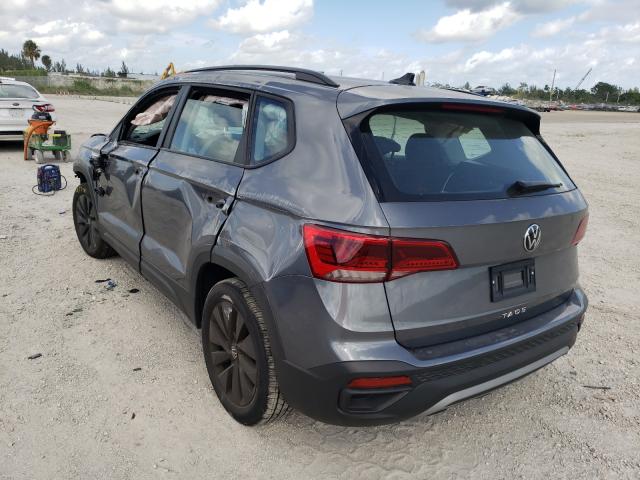 3VVCX7B27NM001913 - 2022 VOLKSWAGEN TAOS S GRAY photo 3