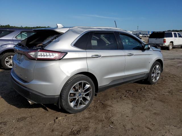 2FMTK3K84FBB32516 - 2015 FORD EDGE TITANIUM SILVER photo 3