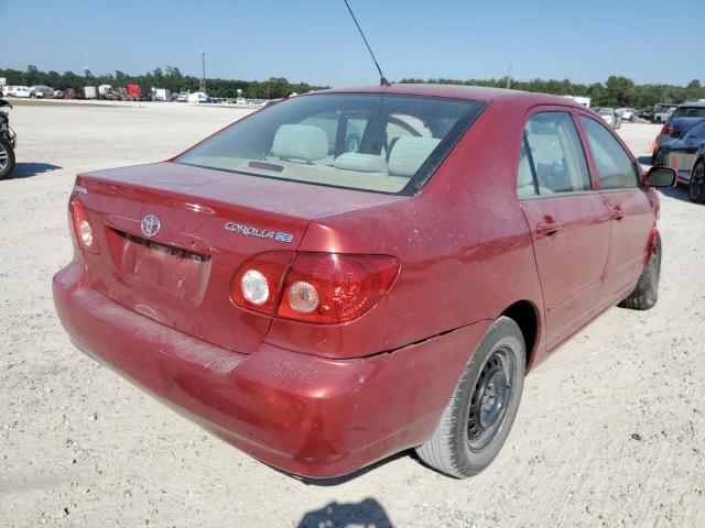 1NXBR32E18Z987135 - 2008 TOYOTA COROLLA CE RED photo 4