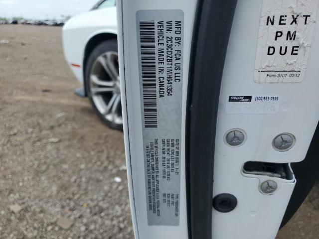 2C3CDZBT1MH641354 - 2021 DODGE CHALLENGER R/T WHITE photo 12