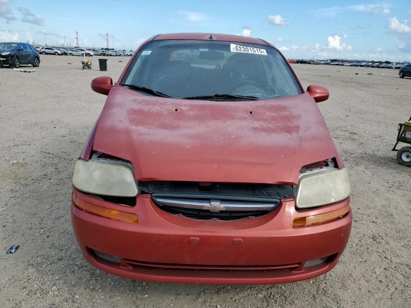 KL1TD66697B703022 - 2007 CHEVROLET AVEO BASE Qırmızı foto 5