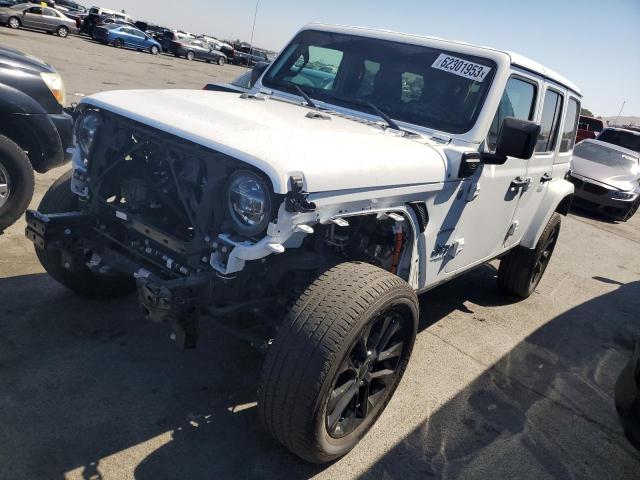 1C4JJXP60MW682711 - 2021 JEEP WRANGLER U SAHARA 4XE WHITE photo 1