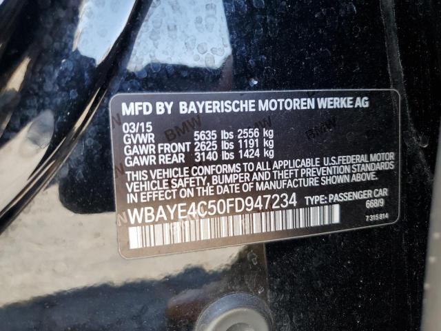 WBAYE4C50FD947234 - 2015 BMW 740 LI BLACK photo 12