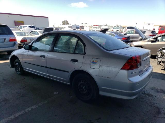 1HGES16335L029992 - 2005 HONDA CIVIC DX VP SILVER photo 2
