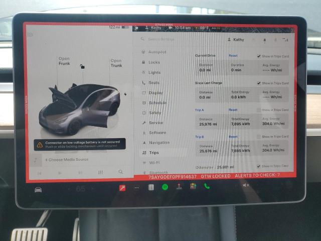 7SAYGDEF0PF914637 - 2023 TESLA MODEL Y Сірий фото 9