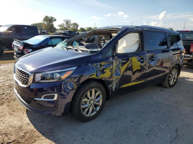 KNDMB5C11M6664632 - 2021 KIA SEDONA LX BLUE photo 1