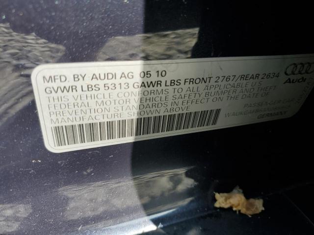 WAUKGAFB6AN085849 - 2010 AUDI A6 PRESTIGE BLUE photo 12
