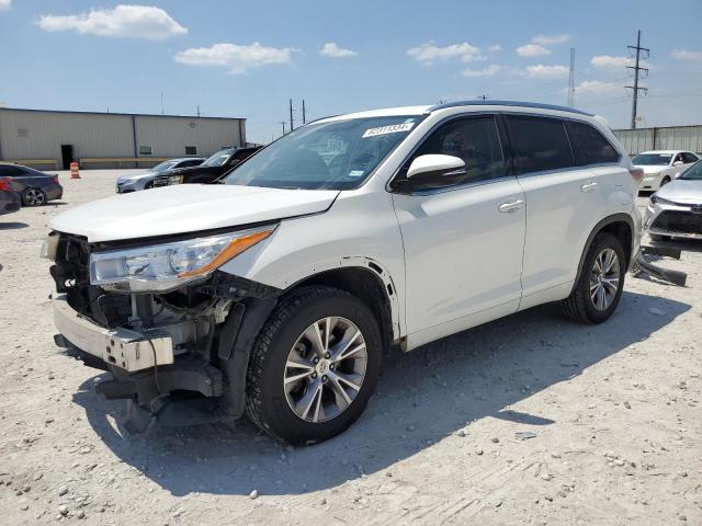 5TDKKRFH9FS050129 - 2015 TOYOTA HIGHLANDER XLE WHITE photo 1
