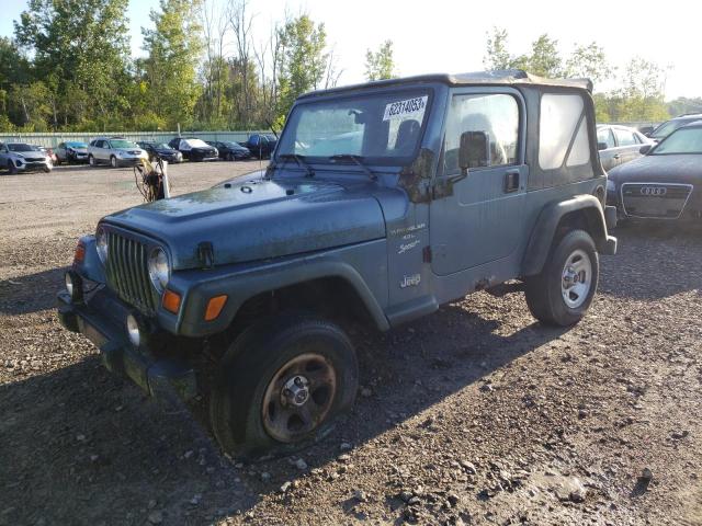 1J4FY19S0XP417935 - 1999 JEEP WRANGLER / SPORT BLUE photo 1